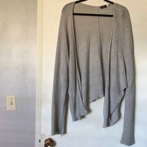 Grey knit slouchy cardigan
